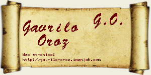Gavrilo Oroz vizit kartica